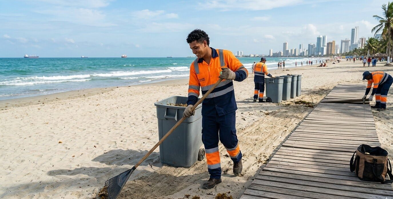 Operativo de Conservación y Mantenimiento del Litoral en Cartagena